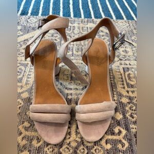 Madewell Purple Heeled Sandals with Block Heel Size 8.5